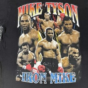 Mike Tyson Iron Mike T Shirt Men Small Black Boxing Legend Graphic Tee Sport